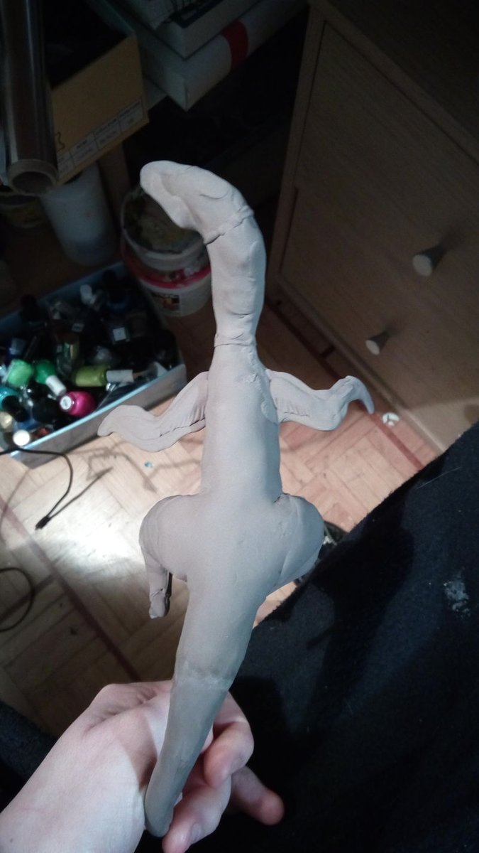 rivalmit's tweet photo. Flap those tiny wings! (Commission WIP for @klecrone) https://t.co/wFFeEBH5sn #sculpture #art #furry https://t.co/0QtncVCCtx