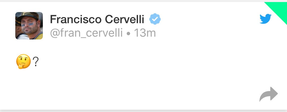 GoldenBoy1214's tweet photo. Even Cervelli is confused #KeepCutch https://t.co/g2XfuRupQn
