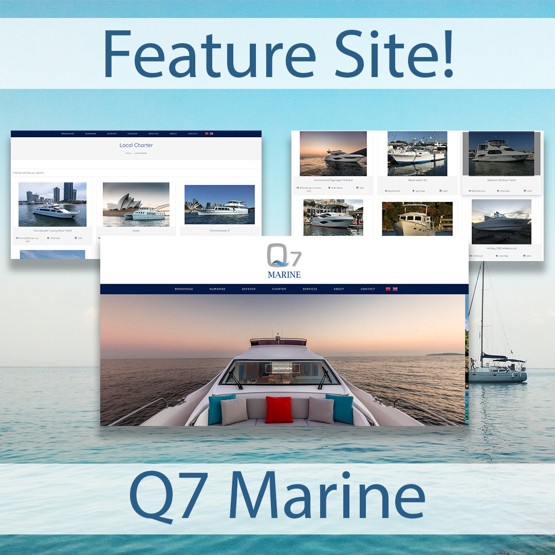 FEATURE SITE: Q7 MARINE! With a large range of quality services, we wanted to clearly categorise these to make it easy for potential clients to find and easier to differentiate. View the site we made: pos.li/28gwcy

#yacht #marine #website #yachtandboat #boatdeck