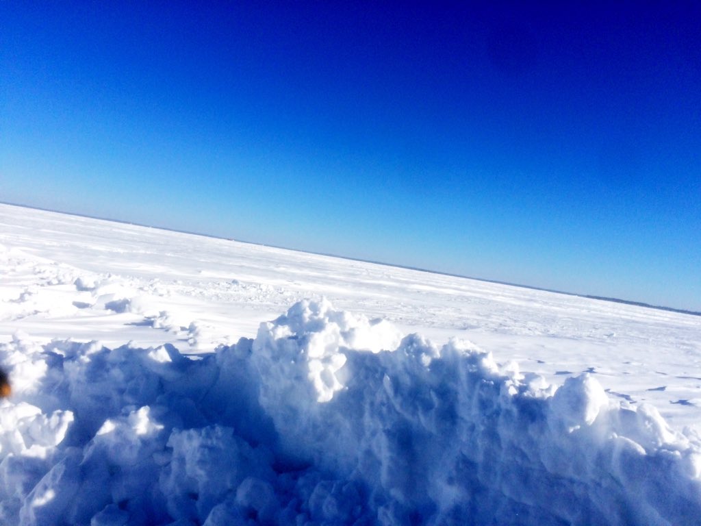 Practice run for #fishingforACES.  Sunset from the ice fishing shack on Mille Lacs Lake, MN