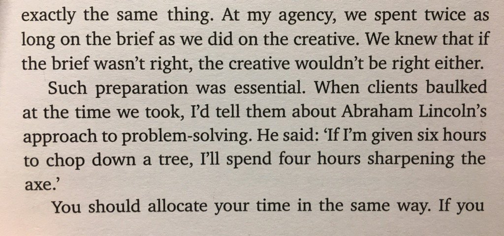 rshotton's tweet image. On the best way to allocate time when problem solving 

From How to write better Copy by @HarrisoSteve