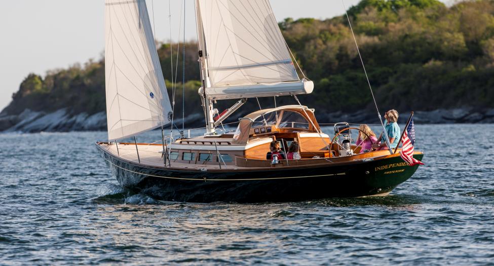 morris_yachts's tweet photo. "The high gloss of deep and flawlessly varnished teak lets you know when you climb aboard that you are going sailing on a yacht, not just another production boat." Find out why at https://t.co/THrS6foAQI. #M42 #MorrisYachts #Morris #WeekendCruiser #Sailing #Maine #AmericanMade https://t.co/0u9oiFmty7