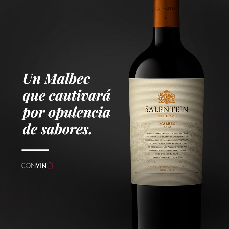 ConvinoMx's tweet photo. ¿Cuál es el vino ideal para cenar con amigos? 
Con el emblema de Argentina, Salentein Malbec Reserve es ideal para compartir un gran momento con ellos. Descubre más, da click aquí: https://t.co/lqRJkraxhl https://t.co/q5vakTAFg1