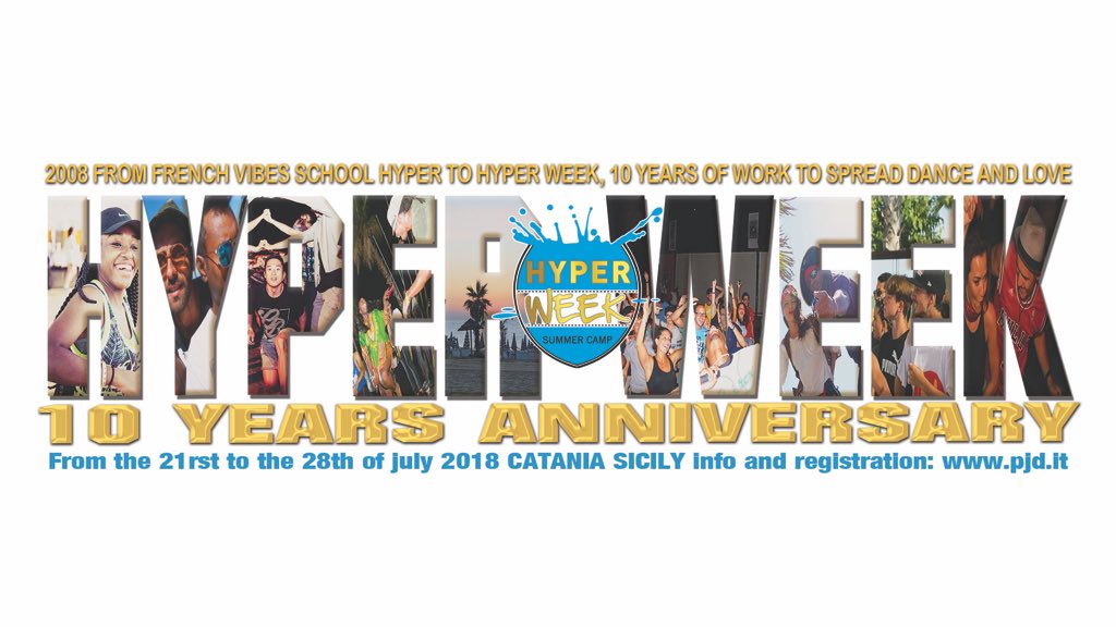10th Anniversary 
HYPER WEEK 2018 is gonna be EPIC!! 21-28 July, Sicily #hyperweek_pjd