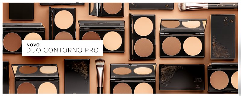 Já pode preparar o pincel porque vai ficar muito mais fácil fazer contorno com o lançamento de Una: Duo Contorno PRO. Em pó e em dois tons, qualquer um pode fazer. Clique e conheça! bit.ly/2rcxXUK