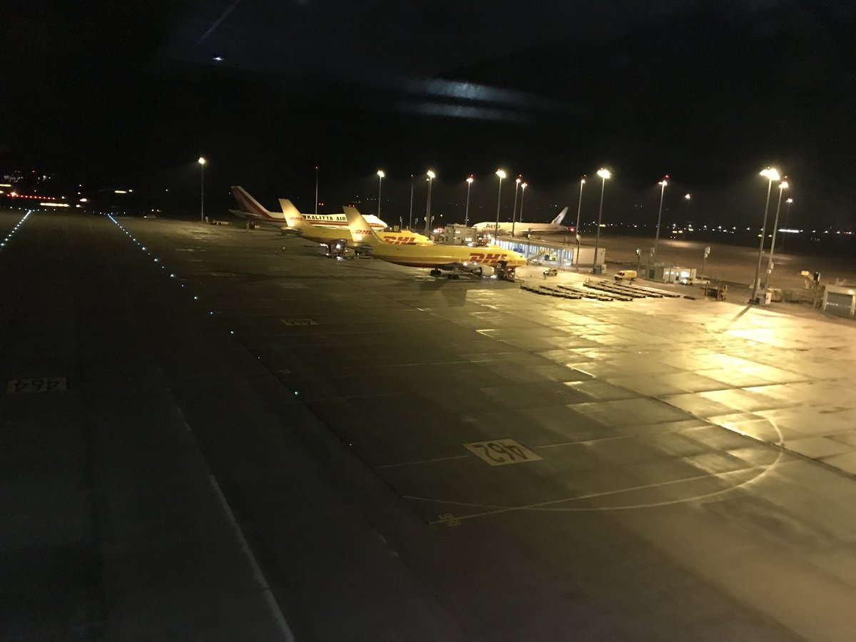 Blick aufs Vorfeld des #dhl Hub Leipzig #DPDHLinspires