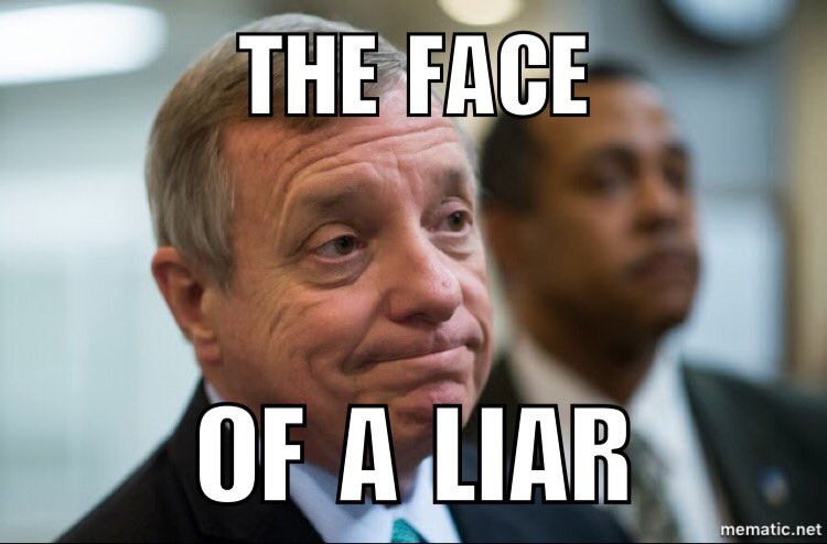 Ol' Dicky Durbin is lying again!

He's your stereotypical Democrat...LIES about <a href="/POTUS/">President Donald J. Trump</a> &amp; then throws his voters under the bus while blaming everybody else.

There is good news for Dicky though...when politics come to an end he'll fit in perfectly at <a href="/CNN/">CNN</a>!

foxnews.com/politics/2018/…