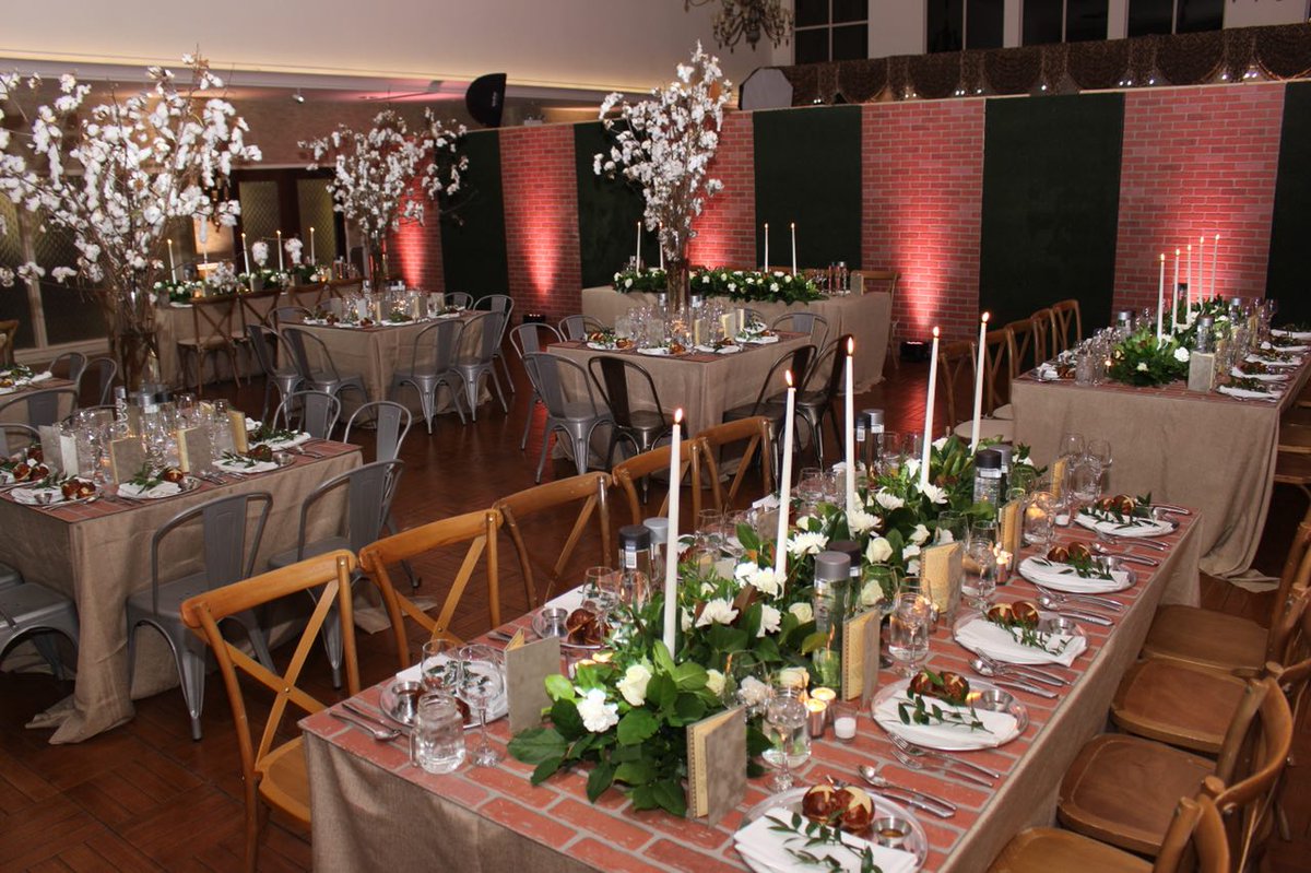 decorielevents's tweet photo. Looking back on some of our favorite events last year! Glamorous brick tabletops, bold, floral centerpieces, candlelight, stunning chairs and rustic look made this #BarMitzvah one to remember! https://t.co/uuK0Ee0Sme