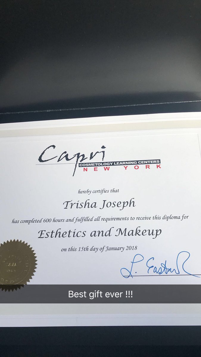 TrishaJanessa's tweet photo. Guyssssss I’m makeup certified!!!! 💕 #excited https://t.co/ce6I7OoIpz