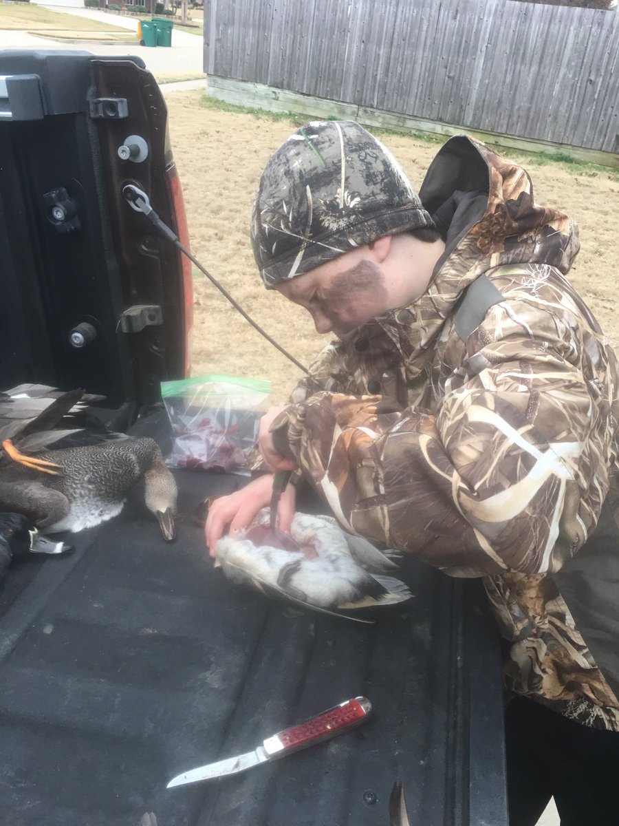 md_penn's tweet photo. My boys shoot their first Mallard Drakes today too! They also learned to clean ducks, and I'm glad! Needed the help!! https://t.co/Q8CTP4rSzj