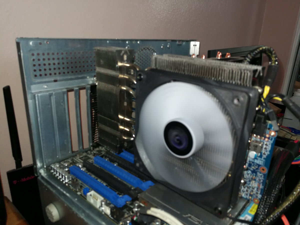 CoalitionTechYT's tweet photo. Scored this Gigabyte 7970 GHz edition for $60 with this Prolimatech MK26 cooler on it...what a monstrosity lol. New episode of Hardware Hunting coming soon!

#usedparts #budget #youtube #tech #radeon #craigslist #offerup #letgo #hardware #pcmr #techyescity #buildapc #budgetpc https://t.co/r0jpdDVDT7