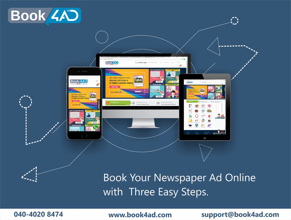 book4ad's tweet photo. Book Your Newspaper Ads Online With Three Easy Steps...#Book4Ad
 https://t.co/AoH9OBYKI0
@timesofindia @IndiaToday @IndianExpress @the_hindu https://t.co/YaE6tRKOra