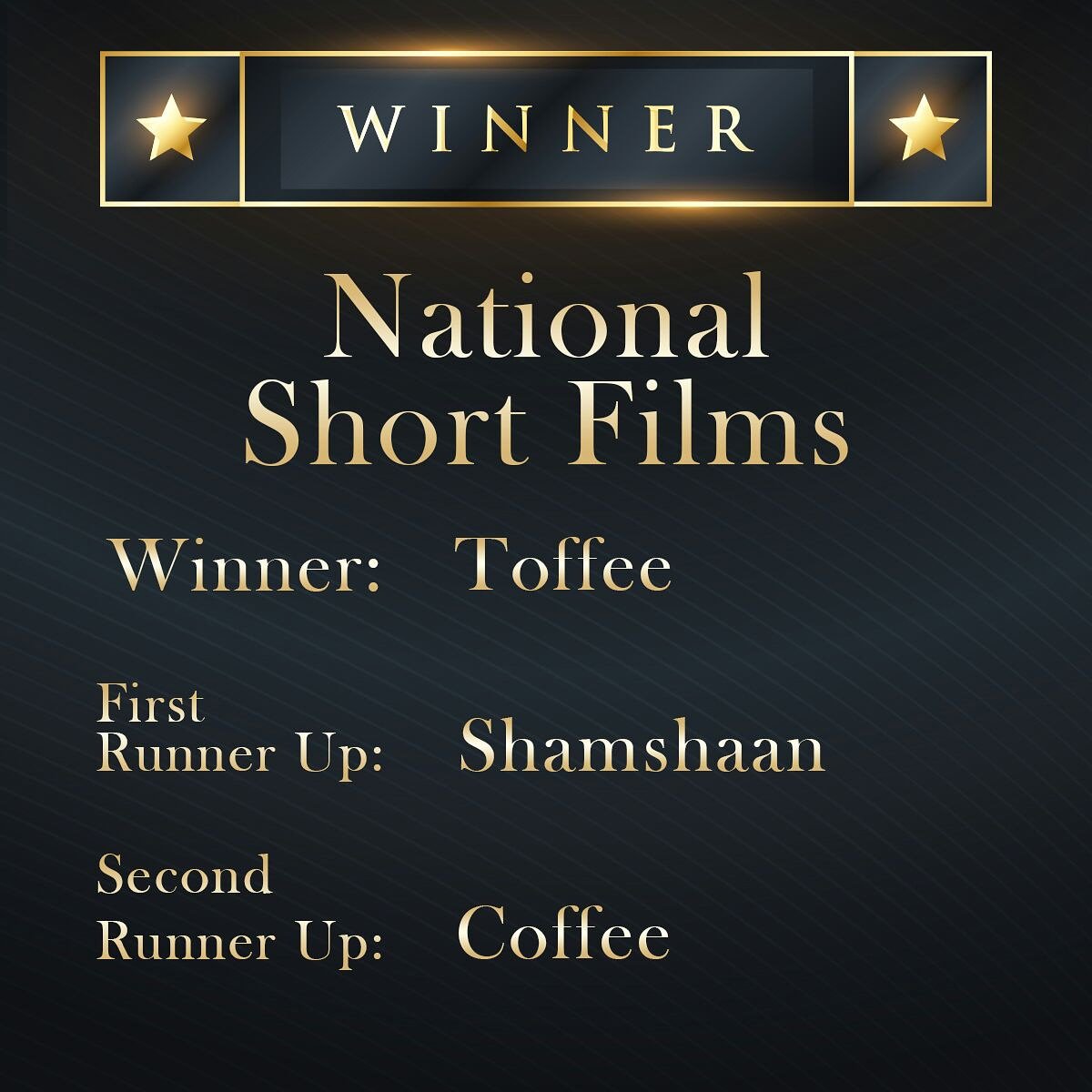 framesfilmfest's tweet photo. We officially announce the winners of National short films for 15th Frames Film Festival.
#15thFrames
#FramesFilmFestival https://t.co/5QYD7vUAT7