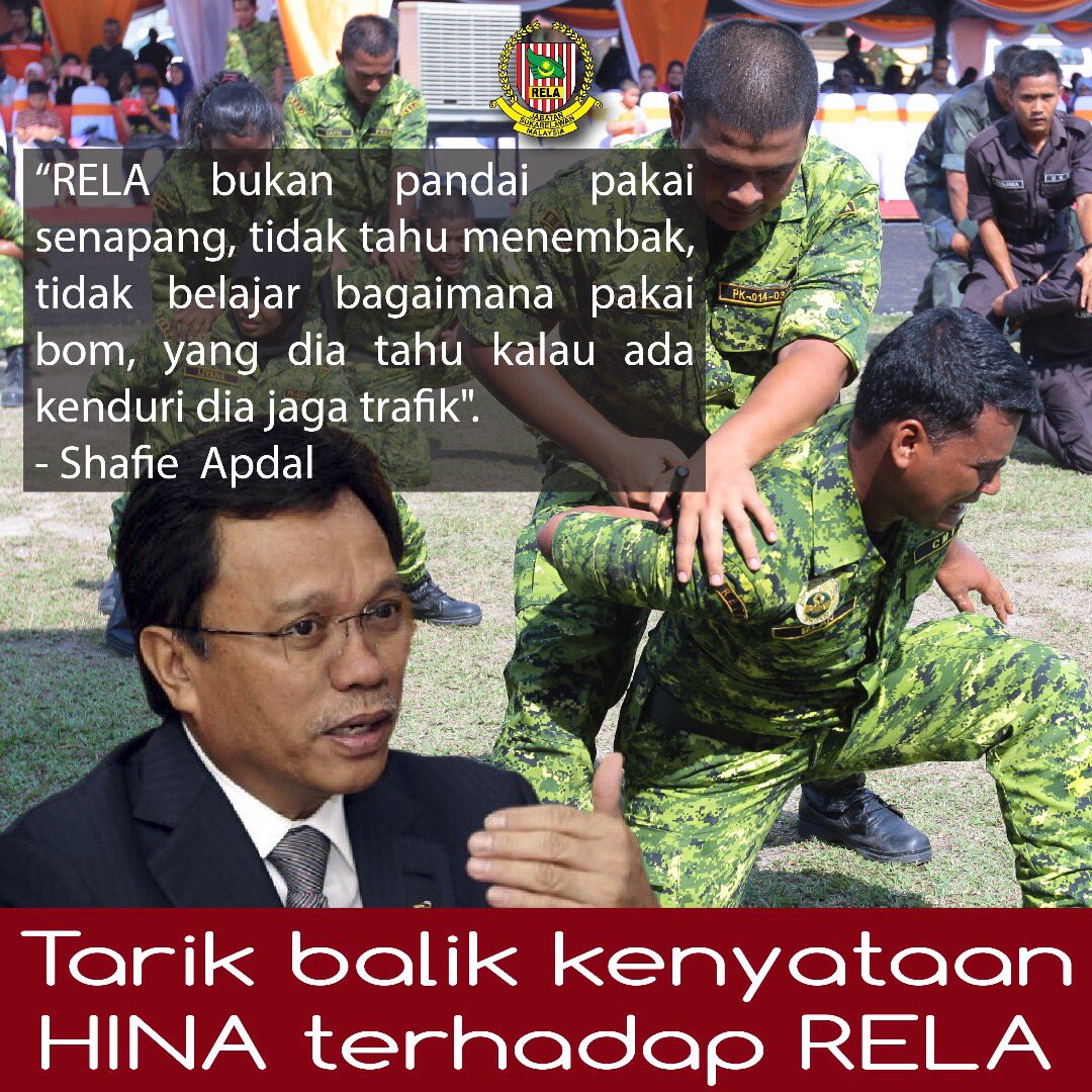 RELA_ROMPIN's tweet photo. Tarik balik kenyataan HINA terhadap RELA   @relamalaysia @relapahang @Zahid_Hamidi @KPrelamalaysia @RazibSRBrians @MzLi7 https://t.co/EKj28G2J2p
