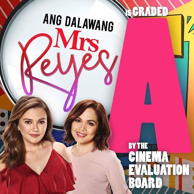 StarCinema's tweet photo. #AngDalawangMrsReyes is GRADED A by the Cinema Evaluation Board! Catch it in cinemas tomorrow, January 17! #BukinganNa https://t.co/39tmafi0qJ