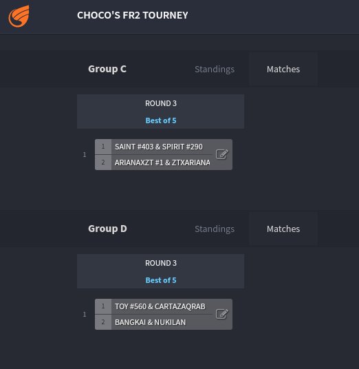 ChocoDeathKiss's tweet photo. Here are the matchups for round 3🙌🏾🙌🏾🙌🏾🙌🏾
U have until Monday morning @ 5am central time to send me ur SS... Gl https://t.co/HGZJ1zH6eG