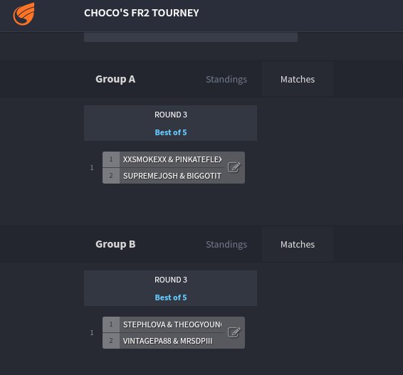 ChocoDeathKiss's tweet photo. Here are the matchups for round 3🙌🏾🙌🏾🙌🏾🙌🏾
U have until Monday morning @ 5am central time to send me ur SS... Gl https://t.co/HGZJ1zH6eG