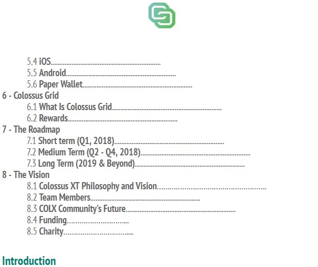 ColossusCoinXT's tweet image. The $COLX team is actively working on edits to the upcoming white paper, and things are progressing well.

Colossus Grid, what's that??

#COLX #Anonymous #Masternode #Cryptpcurrency #Whitepaper #Community #Security