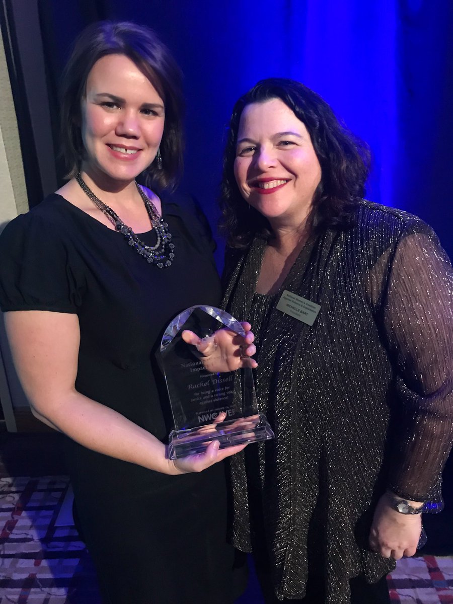 NWCAVE's tweet photo. Congratulations to @RachelDissell for winning the National Journalism Impact Award. Thank you for devoting your work to bringing justice for survivors and giving a voice to those who are forced into silence. https://t.co/Y238xAn1AV