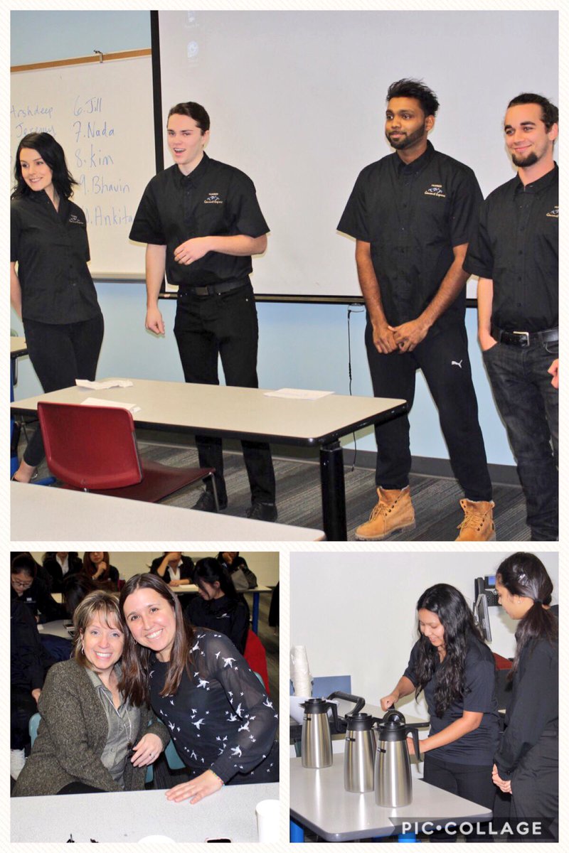 #HumberHospitality students presenting their pitches on why you should buy coffee from Gourmet Express; Dragons Den style💼☕️ @Gourmet_Humber <a href="/HumberHRT/">Humber Hosp/Tourism</a>