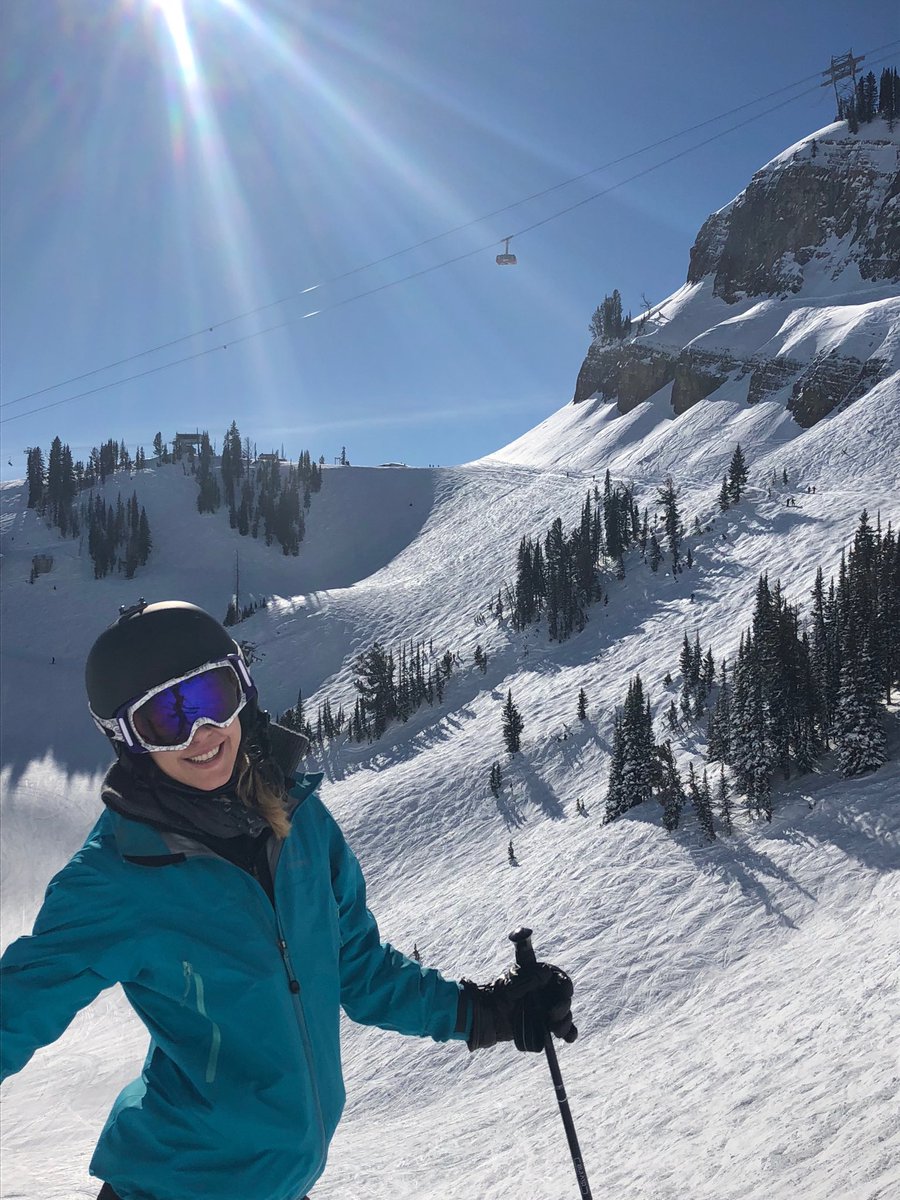 JGCrombie's tweet photo. @ JacksonHole Wyoming with my daughter Anne and Richard @SnowSavvyDotCA enjoying lots of sun and plenty of snow.  #jhdreaming  Great time and great friends! https://t.co/ggeQ4gc5X5