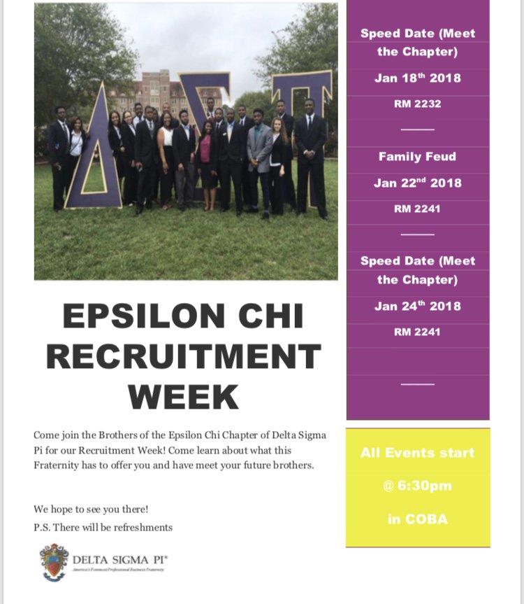 The time is here! Join us to learn more about the worlds largest co-ed professional fraternity! #GSU19 #GSU20 #GSU21 #GSU22