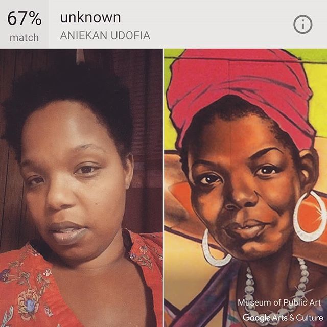 GoldenLadyP's tweet photo. Me and Maya 🙋🏾 #googleartsandculture https://t.co/BkGdpDnhx7 https://t.co/KSdC0w2Lzr