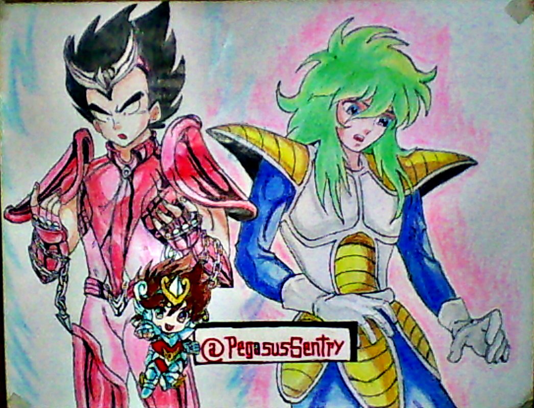 Pegasus_Sentry's tweet photo. Finalmente, el dibujo para @Fernanadaandrom!!! Vegeta de Andromeda y Shun Saiyan!!! (7_7 si se que tarde demasiado).
❤️ si les gusto https://t.co/TQWorX9uYU