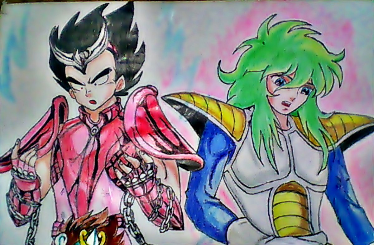 Pegasus_Sentry's tweet photo. Finalmente, el dibujo para @Fernanadaandrom!!! Vegeta de Andromeda y Shun Saiyan!!! (7_7 si se que tarde demasiado).
❤️ si les gusto https://t.co/TQWorX9uYU