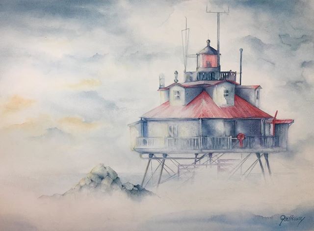 nlgallowayart's tweet photo. “Sunrise at Thomas Point Light” #nlgallowayart #watercolorlighthouse #lighthouse #chesapeakebay #chesapeakebaylighthouses #thomaspointlighthouse #thomaspointlight #thomaspoint #chesapeakebaysunrises #mistonthewater https://t.co/Ca2ictq0W4