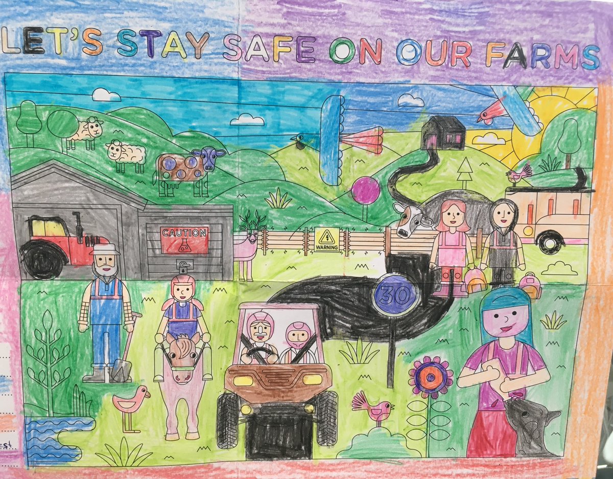 pamu_nz's tweet photo. Our Keeping Kids Safe on Farm colouring competition entires are starting to roll in! https://t.co/8un22V0fAD