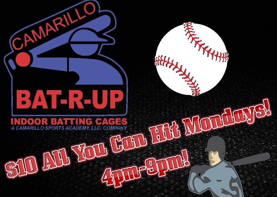 BatRUpCamarillo's tweet photo. All you can hit baseball and softball for only $10 every Monday @BatRUpCamarillo #Baseball #BatRUp #Camarillo #Ventura #Oxnard https://t.co/dP6eScUiCv