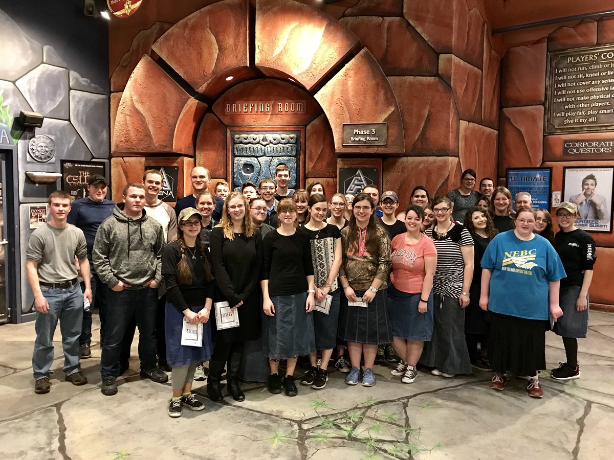 NebcOnline's tweet photo. Good group for Laser Tag tonight. #thenebc #nebc2018 #lasertag #laserquest https://t.co/tRyV84IIst
