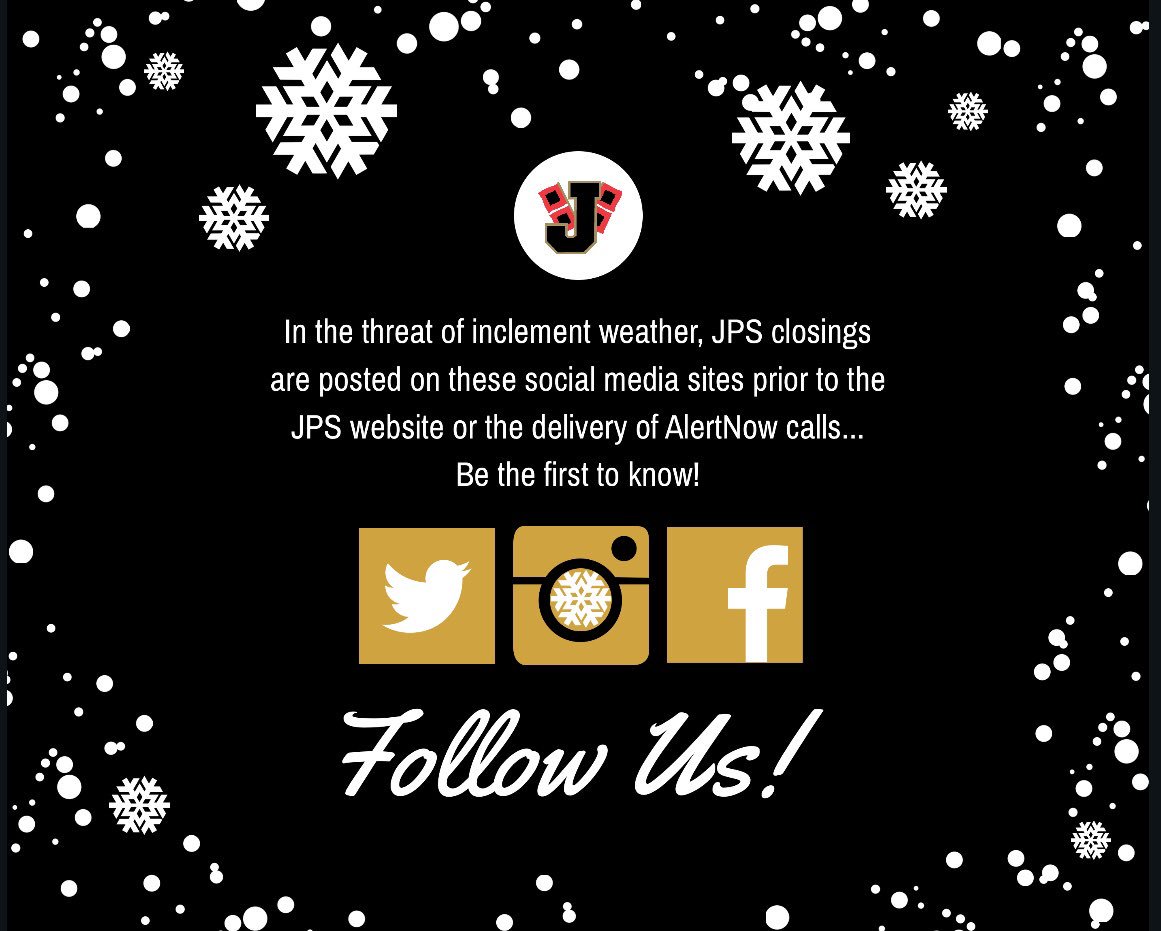 JPSHurricane's tweet photo. It’s one of those nights, if you want to be the first to know if school will be cancelled, follow us on Twitter. Order of alerts for JPS: Twitter>Insta>FB>Website>Alert Now calls #CaneInfo RT https://t.co/cOBthYSLX5