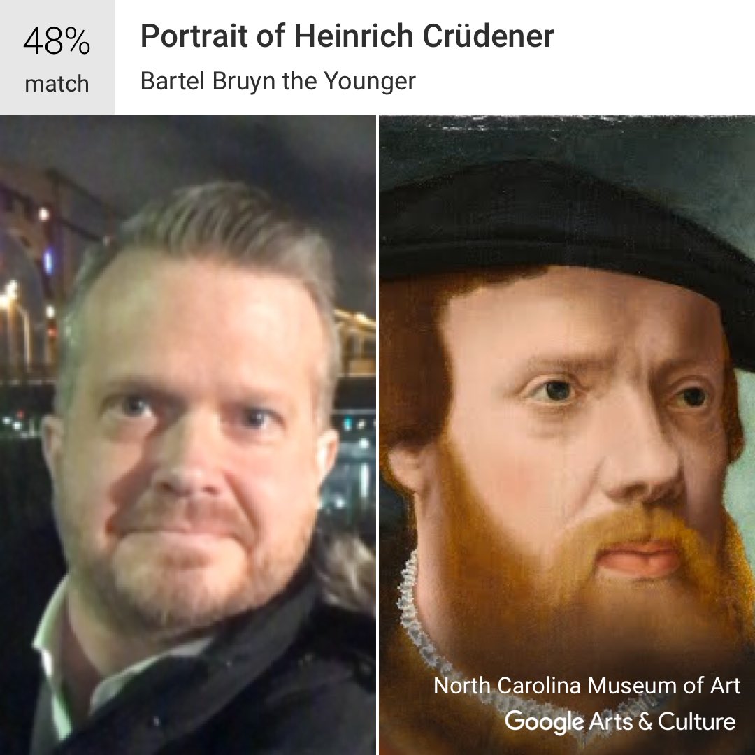 DavidHighfield's tweet photo. Not entirely sure how I feel about this. #selfiematch #GoogleArts https://t.co/u79i5Plkxn