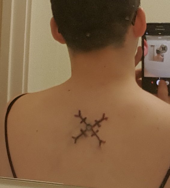NonnieFox's tweet photo. Halfway through my project incubus tattoo! @hannahmarks @MichaelEklund @OsricChau @VivLeacock @zaksantiago @emilyjtennant @TheRowdyThree @DirkGentlyBBCA #DGHDA #TheRowdyThree #IMean6 #AlwaysGrowing #NerdTattoo #ObscureTattoo #ProjectIncubus https://t.co/O2r19YpUOy