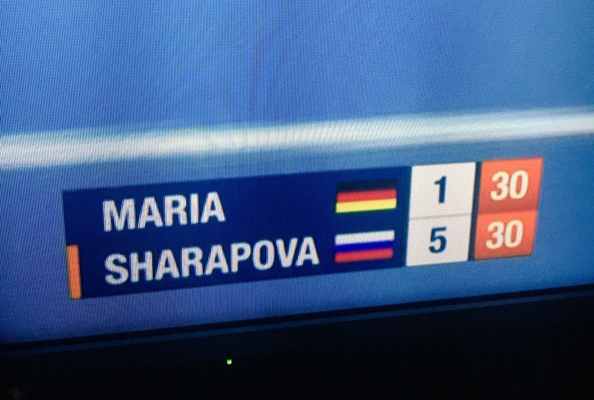 hpthomson's tweet photo. I did a a double take looking at the scores #AusOpen @MariaSharapova https://t.co/l7aRhdxTZg