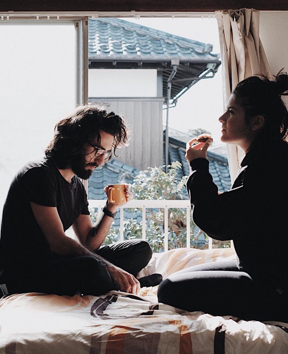 shepherdbones's tweet photo. Starting the day slowly is just the best habit. Here in our #Tokyo flat, we like to prepare #avocado  toast, coffee and just sit on our bed, by the window. We do have a  table, but the morning light in THAT particular corner is pure #bliss ✨ #gratefulness #Moments #digitalnomad https://t.co/2lZBiJDe5i