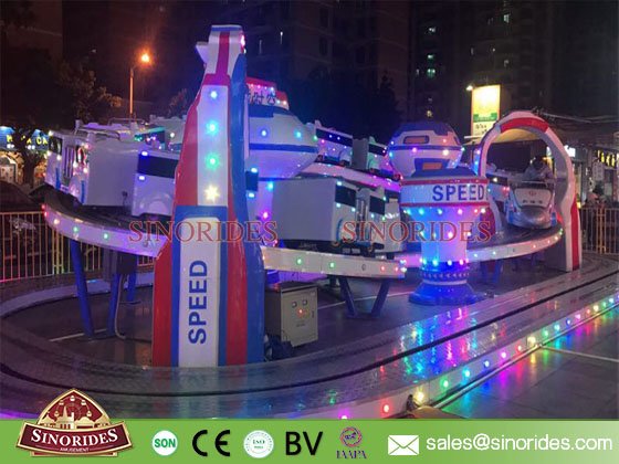 Sinorides's tweet image. It belongs to the #Tracktrain amusement ride.
You can take this Speed Dream to see a wonderful world. When the #ride begins, the scene, sounds and lights seem to swallow you up and have brought you into a dream world. #Kids