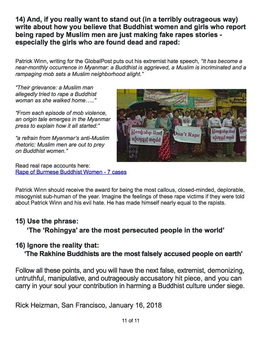 3 OF 3: HOW to WRITE WRONGLY ABOUT the BUDDHIST MUSLIM CONFLICT in BURMA / MYANMAR #Rohingya #Rohingyas #RohingyaCrisis #RohingyaGenocide #RohingyaTerrorists #RohingyaMadness #MuslimMadness #SaveRohingya