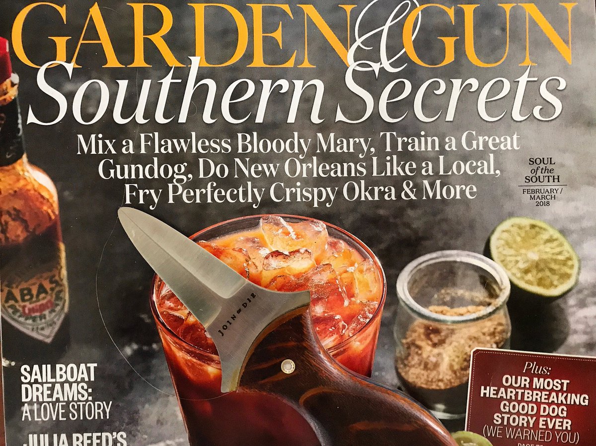 RichmondGrid's tweet photo. Grid + @JoinOrDieKnives oyster shucker collaboration featured in the new @gardenandgun magazine. #rvamakers https://t.co/lXWHVaXipI