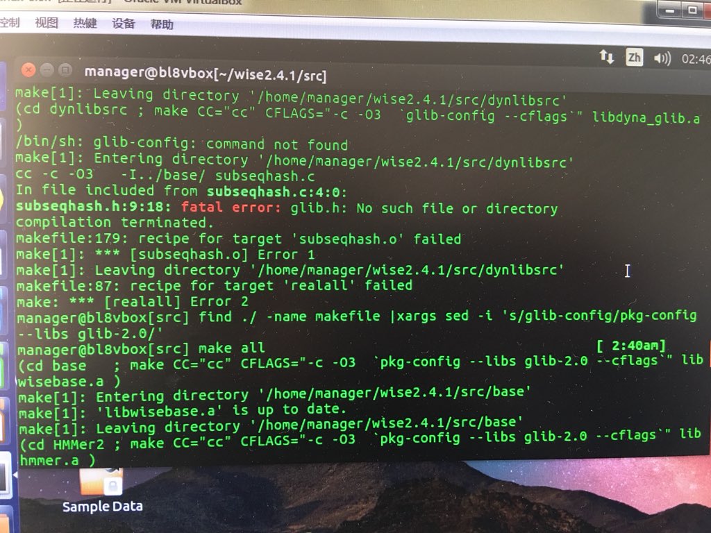 FayeWang_CAS's tweet photo. @ewanbirney Dear profession, I changed all the getline into wise_getline in "src", and then it showed that  "subseqhash.h:9:18", and then i use "find ./ -name makefile |xargs sed-i 's/glib-config/pkg-config--libs glib-2.0/'" ,which from web. Then, it  another wrong accured. Could u help me https://t.co/M9lQKNzYI6