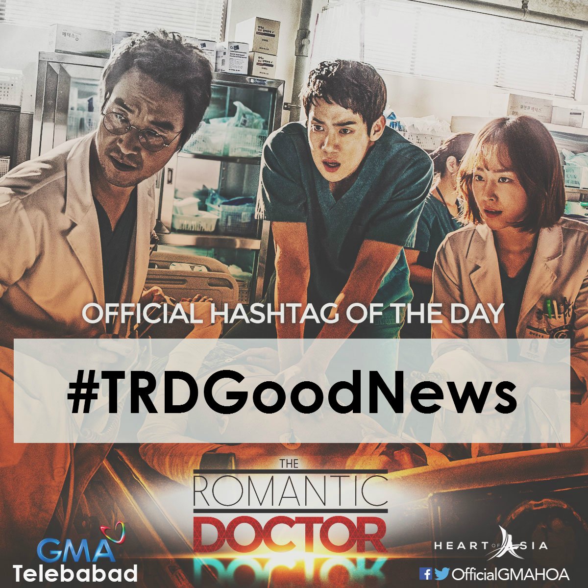 #TRDGoodNews ang official hashtag for today.

#TheRomanticDoctor | Pagkatapos ng 'The One That Got Away'