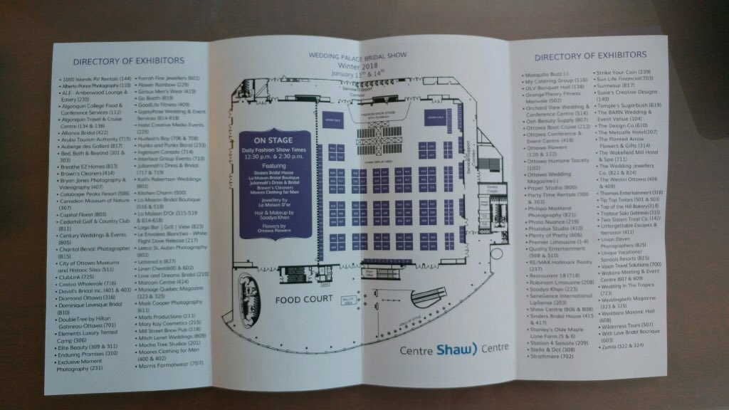 weddingpalace's tweet photo. Hold on to your #show guides so that you can reference all of the great #wedding professionals to help you with your #bigday

#Ottawa #brides https://t.co/B3o8Wf7t9b