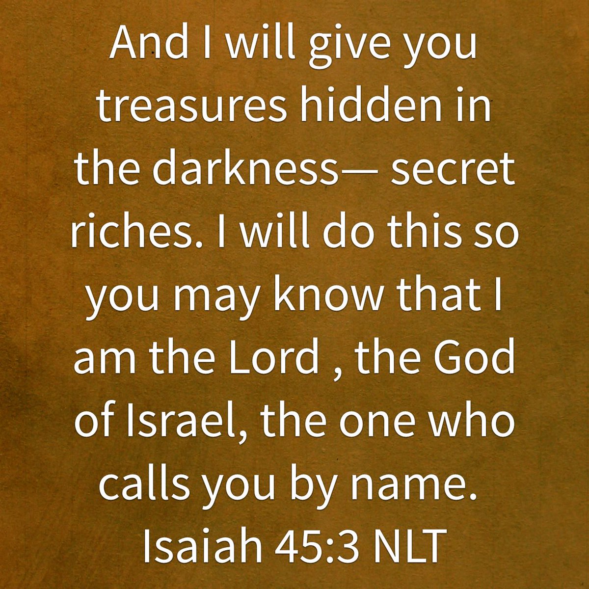 silkym40's tweet photo. And I will give you treasures hidden in the darkness— secret riches. I will do this so you may kno…@efcwichitafalls 
https://t.co/RFWLJbnKyj https://t.co/sZpslWMyW1