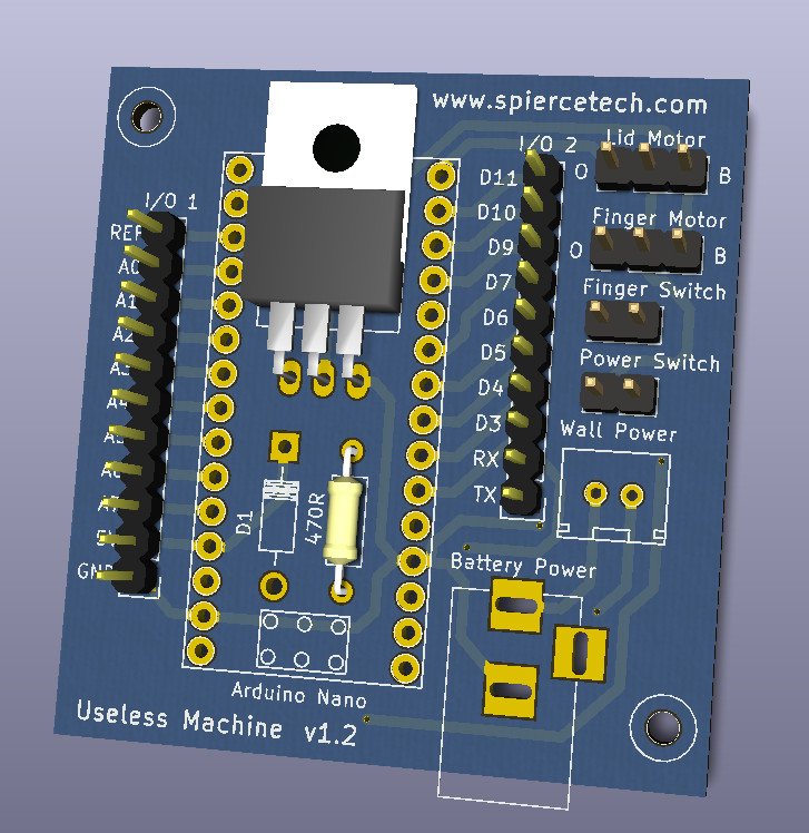 SpierceTech's tweet image. Working up the next iteration of the @arduino powered #UselessMachine #PCB in @kicad_pcb
