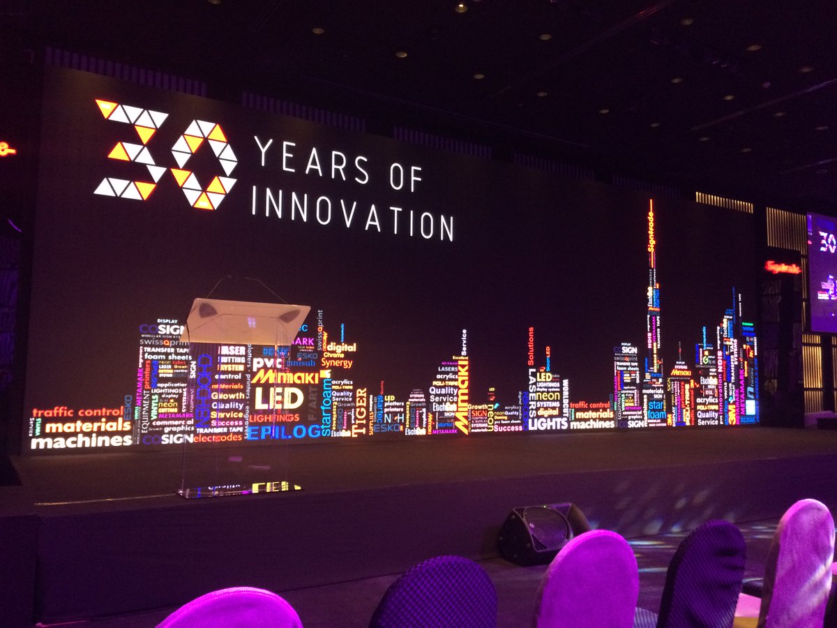 cosignnv's tweet photo. Signtrade 30 years of Innovation in the Sign Industry. Proud to be part of it for already many years. #signtrade #cosignnv #shieldlaminator #sgi2018 #neoltfactory #wayfinding #dubai #middleeast #sign #innovation #digital https://t.co/j4rZ5UhjY3