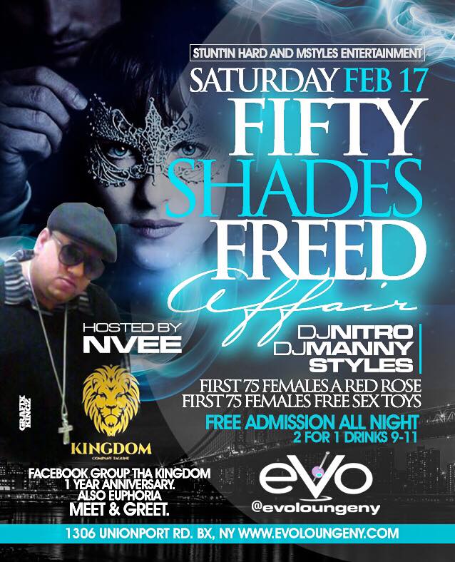 MurphyStormy's tweet photo. Come on down and party with the emperor and his family to tha kingdom one year anniversary along with fifty shades greed affair on feb 17 at evo lounge https://t.co/SbjIxcMHCt