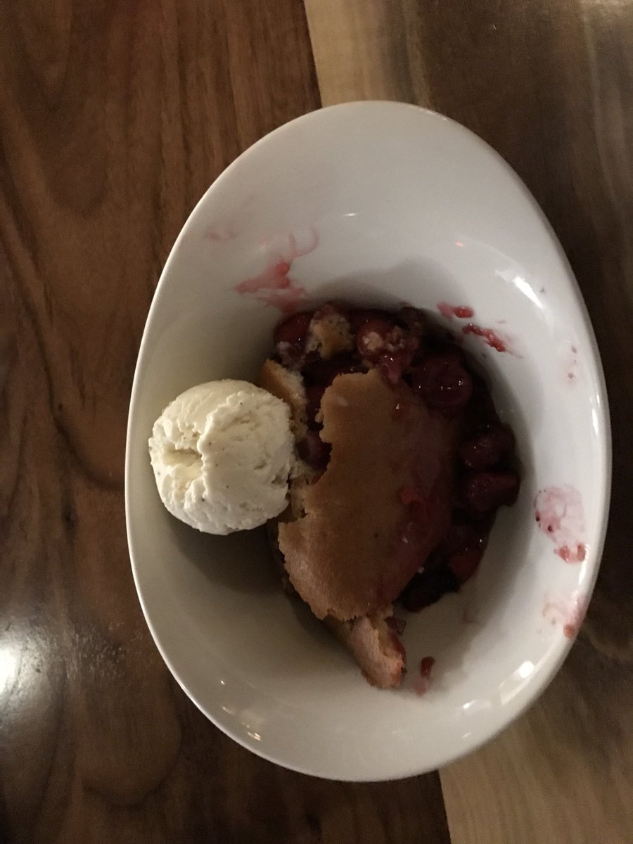 Delicious meal at <a href="/IgniteLenexa/">Ignite Wood Fire Grill</a> Chowder, KC Strip and Cherry Cobbler!  Amazing meal, highly recommend! #KCRW2018 #KansasCity #zenkc #kcfoodie #midwestblogger #kc #lenexa #foodie #KCRestaurantWeek #KCK