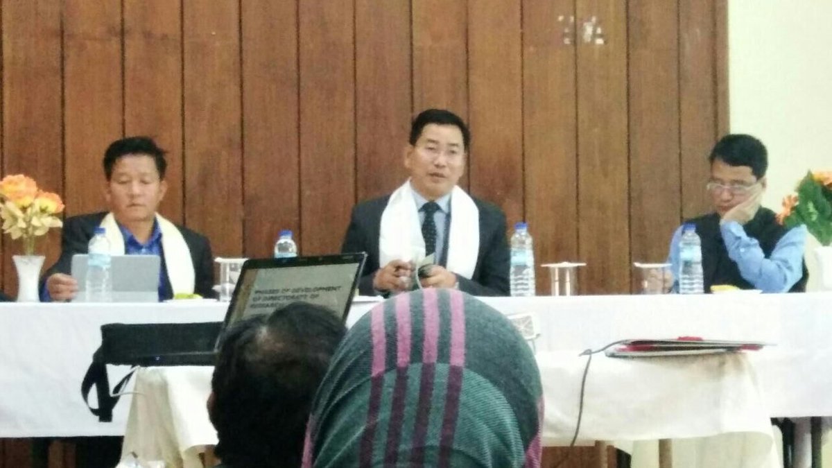 Review meeting with Research Dept officials to discuss about the endangered languages of our state..